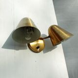 Double wall lamp adjustable brass cocottes