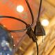 Blue enamelled stoneware lamp base – signed Blanot