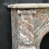 Cheminée en marbre gris des ardennes de style louis xv début xixème siècle
