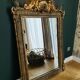 Golden wooden mirror