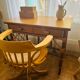 Bureau en rotin vintage