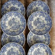 12 antique flat plates Lunéville KG