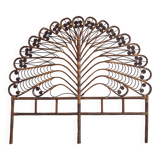 Antique peacock rattan headboard - 160cm