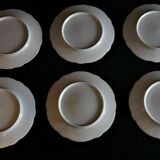 Series of six porcelain plates from Paris old Paris green décor XIXth
