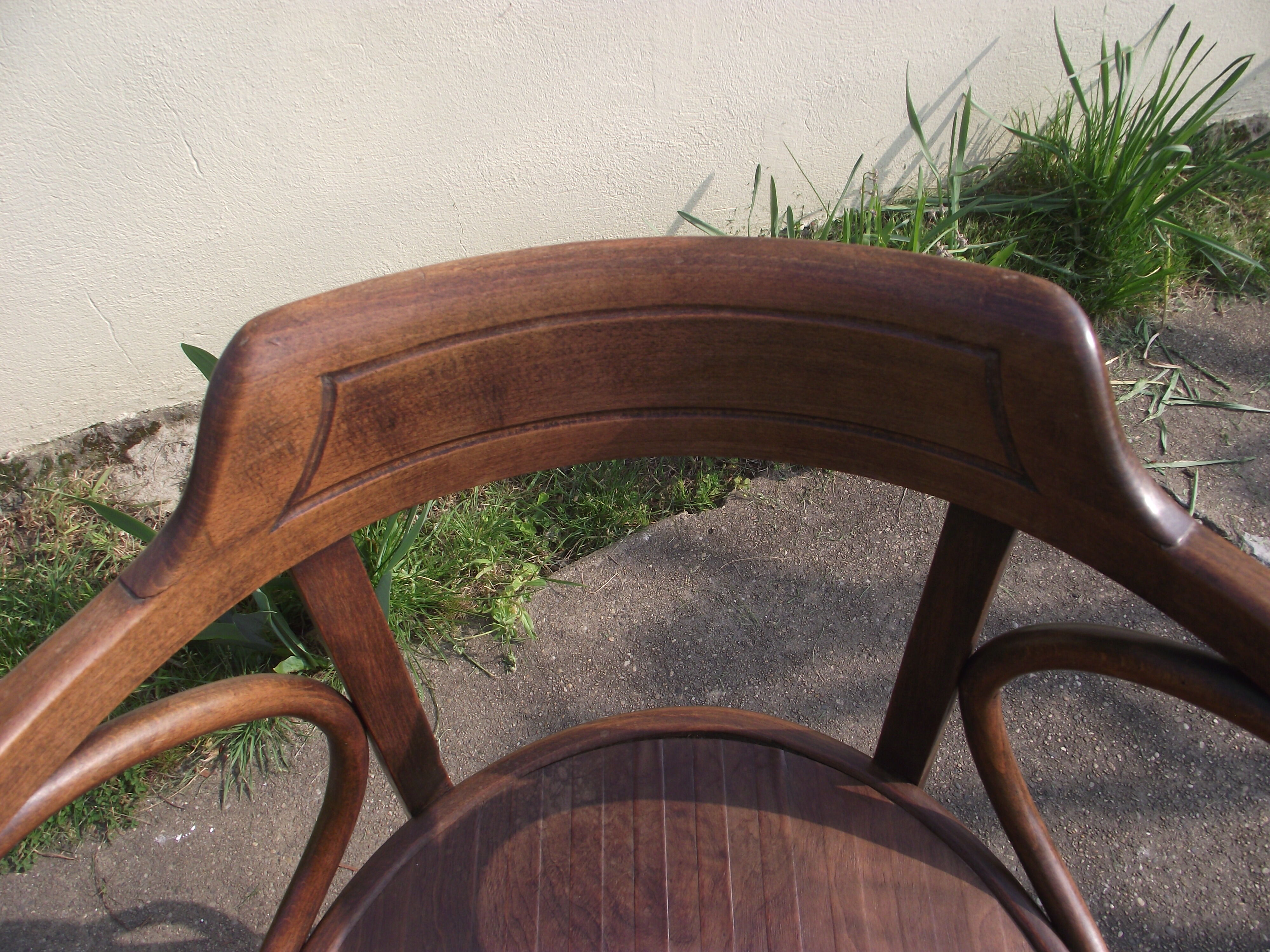 Fauteuil de bureau bois courbé baumann début 20 ème