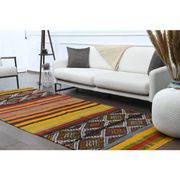 1970s Vintage Turkish Oushak Handmade Wool Cotton Orange Runner Rug 136x327