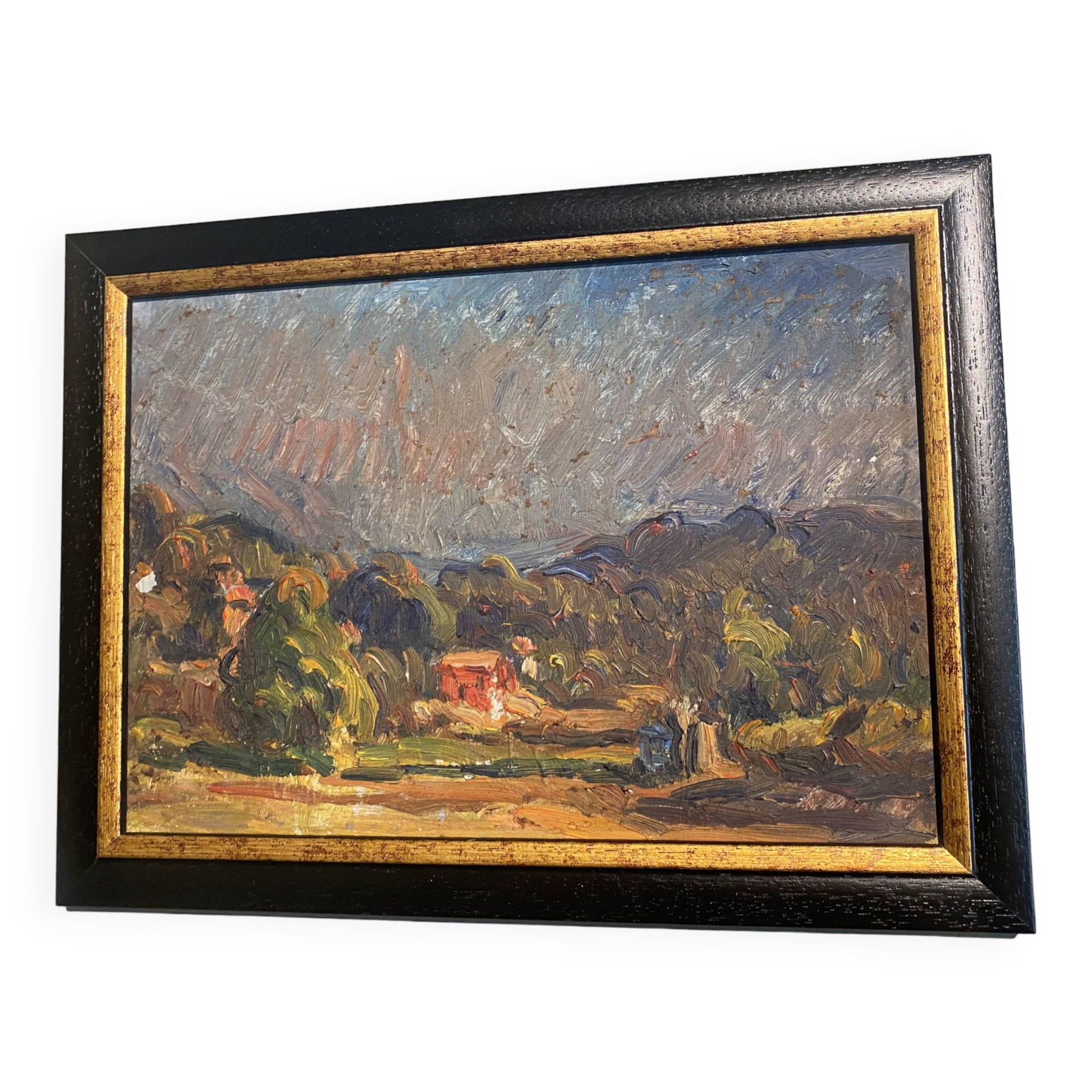 Provencal painter painting Devouassoux