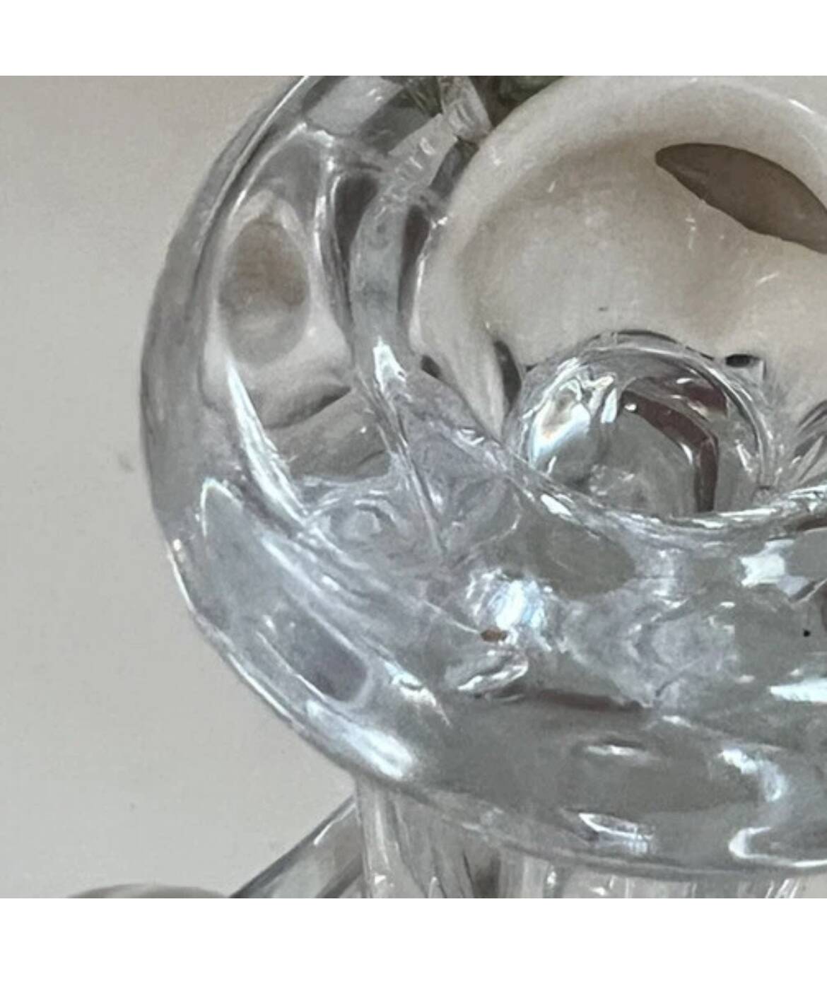 Pair of crystal candlesticks from Vannes le Chatel, 1960