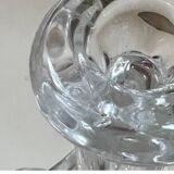 Pair of crystal candlesticks from Vannes le Chatel, 1960