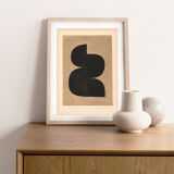 Abstract composition without frame single piece dated and signed