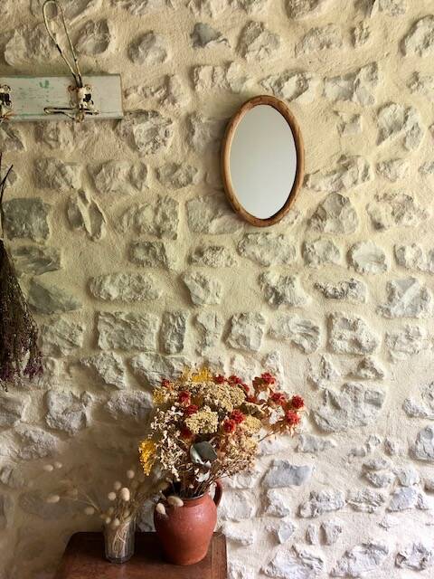 Antique wooden mirror