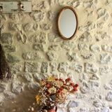 Antique wooden mirror