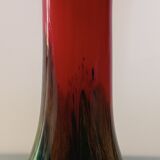 Multicolored glass paste vase signed Gabriel Milesi master glassmaker