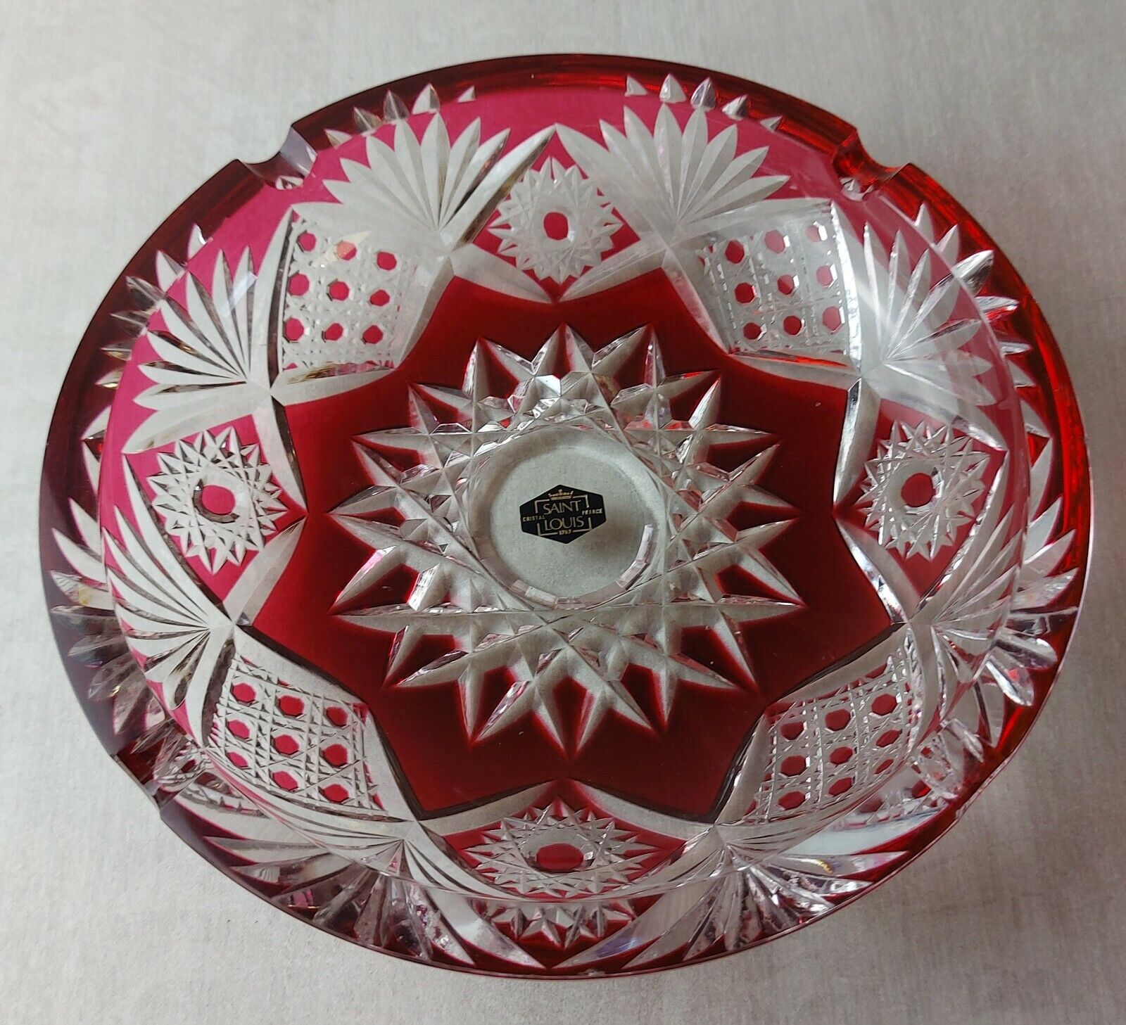 Ashtray, Moselle model, in Saint Louis crystal