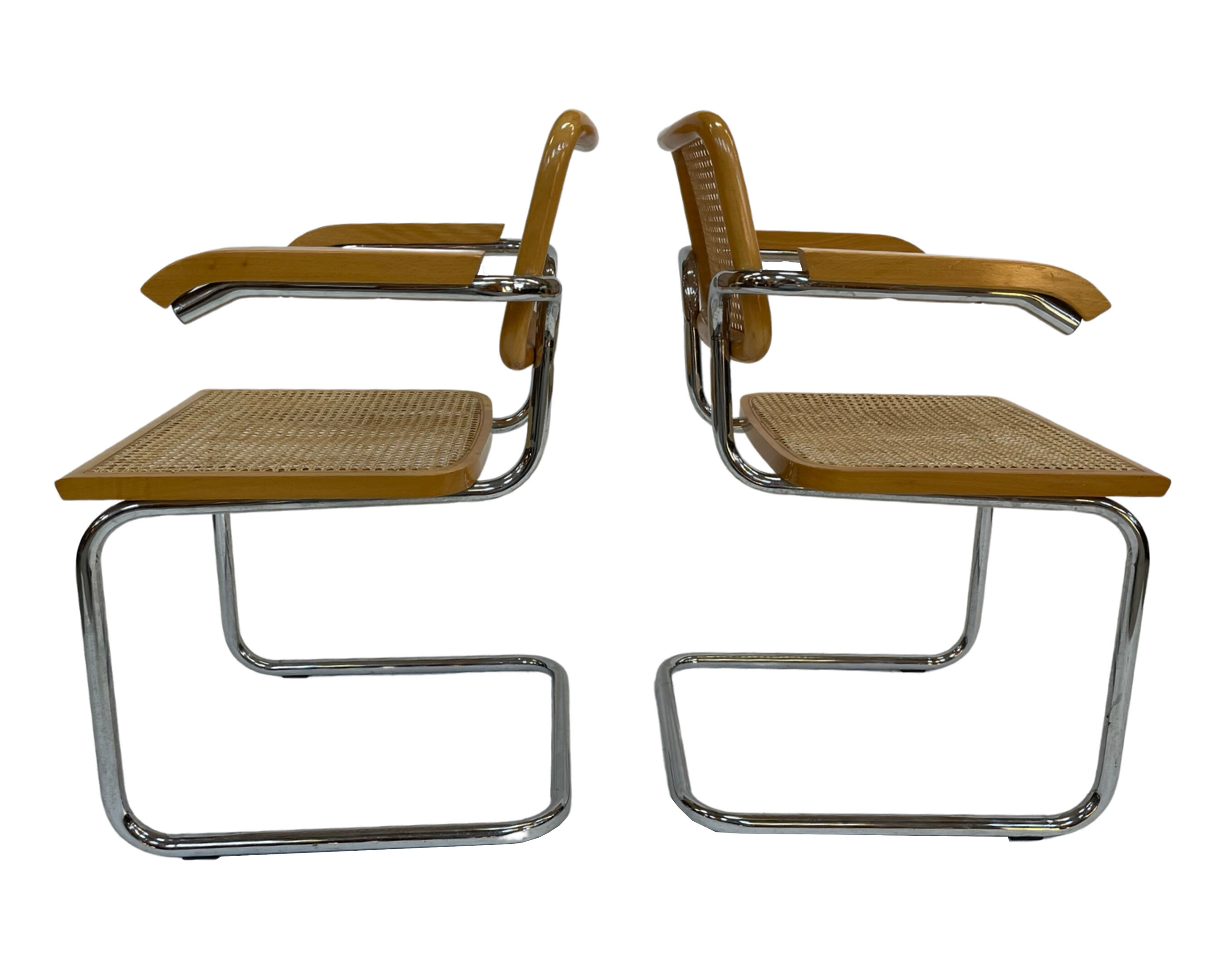 Ensemble de 4 chaises Cesca modèle B64 Cesca Marcel breuer