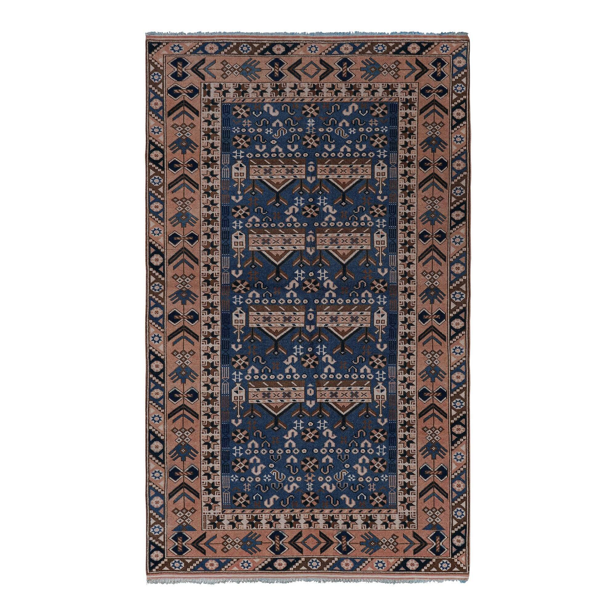 Vintage Turkish Oushak rug 143x247 cm