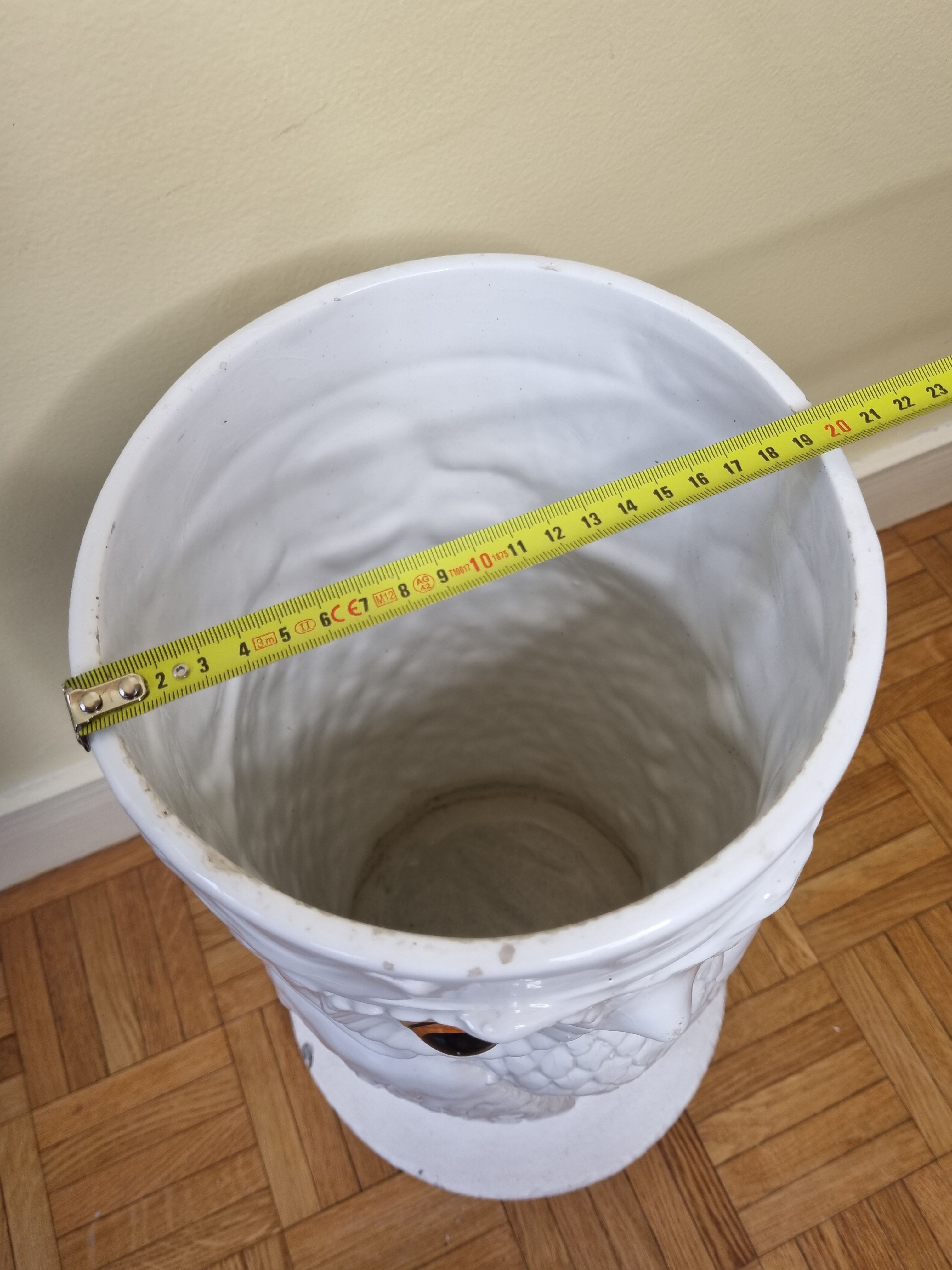 Umbrella door "Owl" in glazed ceramic, Art Deco