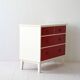 Vintage lacquered wood chest of drawers