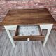 Upcycled Vintage Kitchen Dining Set Table and 2 Chairs - Cream and Walnut