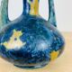 Art Nouveau vase from Pierrefonds in blue crystalline enamels.