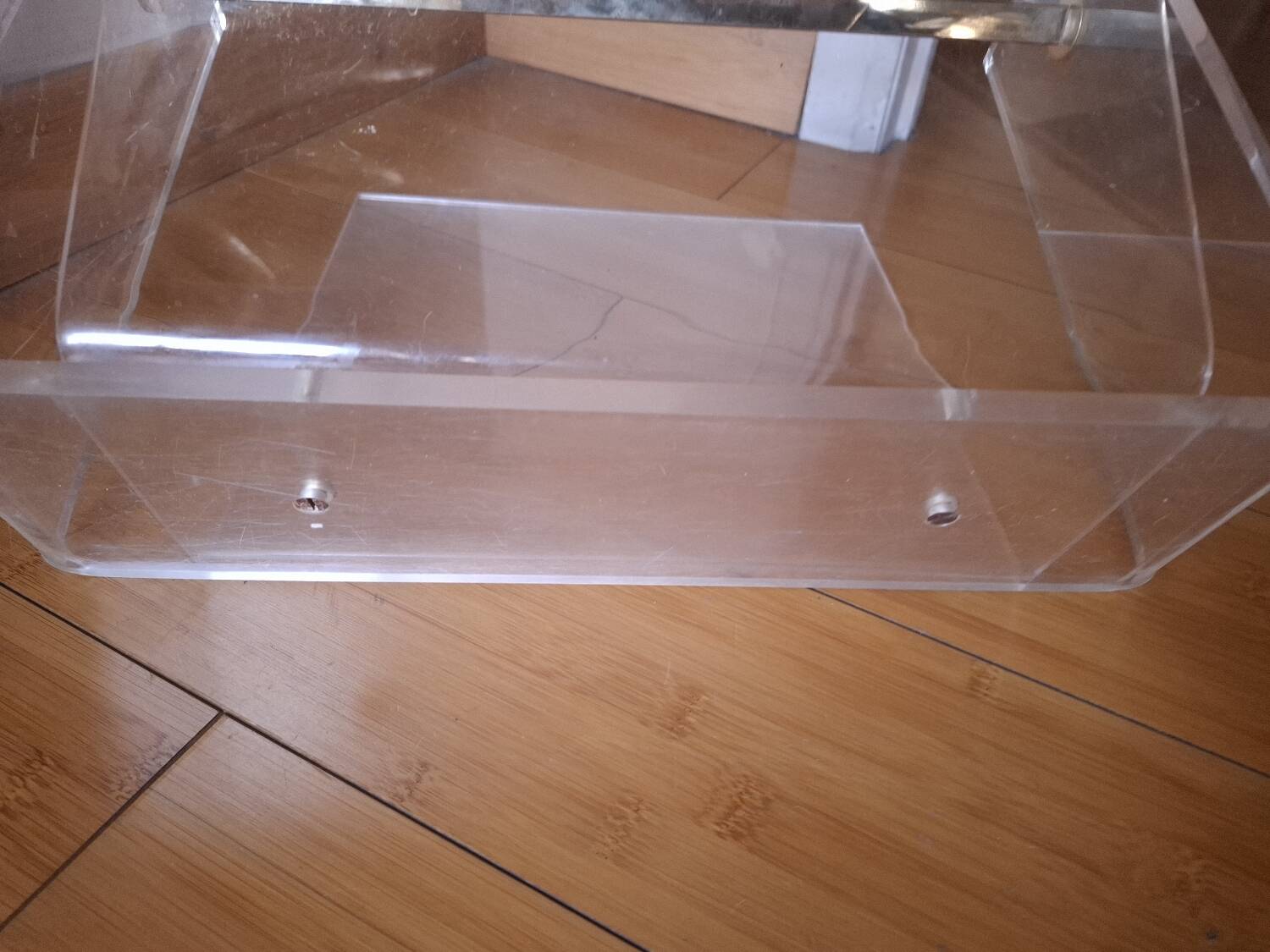 David Lange plexiglass magazine rack for Roche Bobois