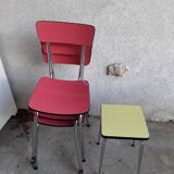 Chairs and stool in formica