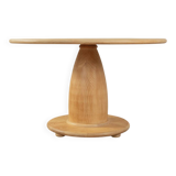 80s Dining Table with thick wooden base