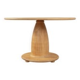 80s Dining Table with thick wooden base