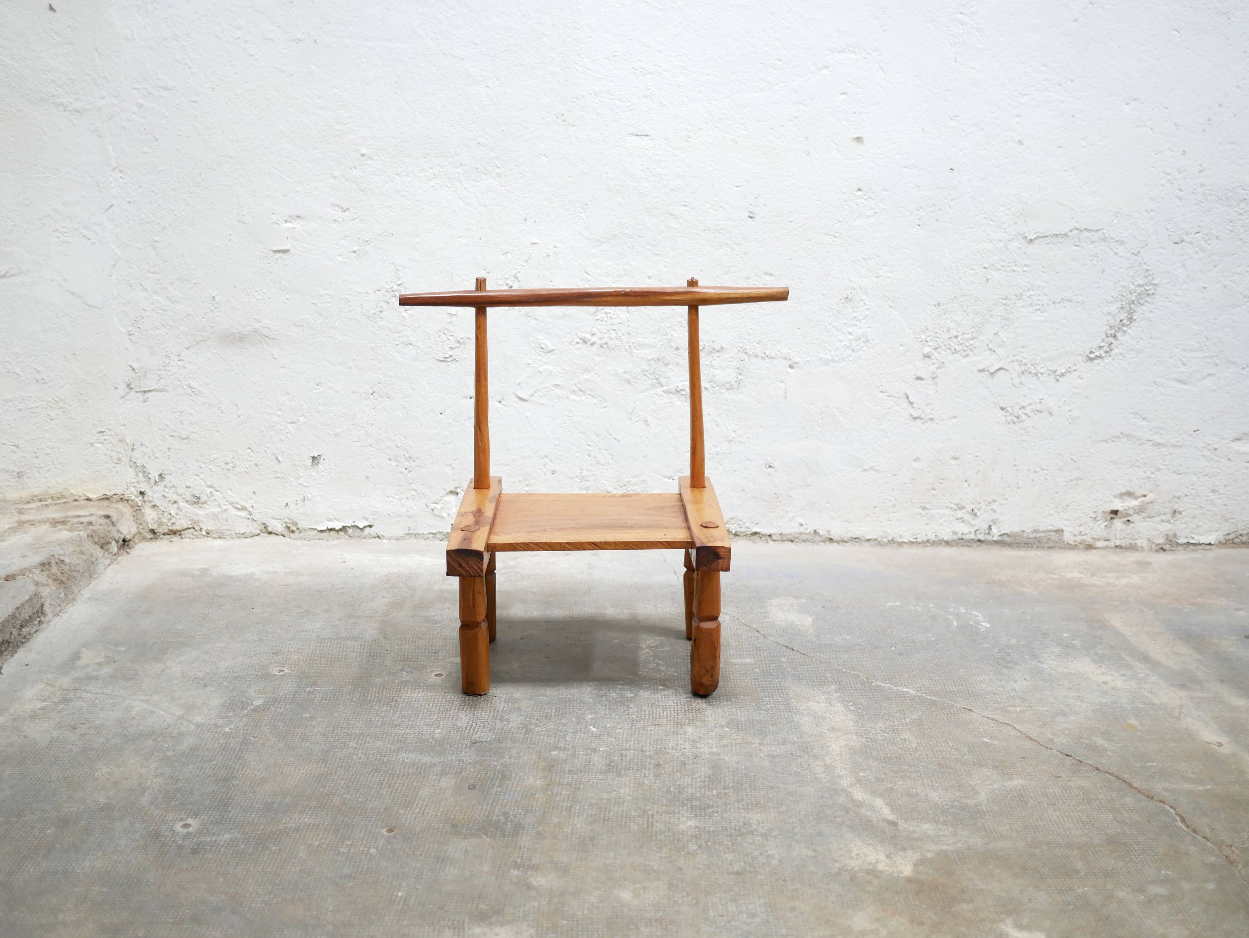 Antique Brutalist African Chair