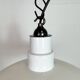 Industrial White Enamel Factory Pendant Lamp, 1960s
