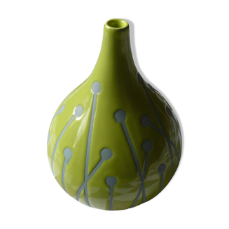 Green ceramic vase