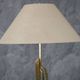 Lampadairel vintage en laiton avec abat-jour en tissu, Italie années 1970.