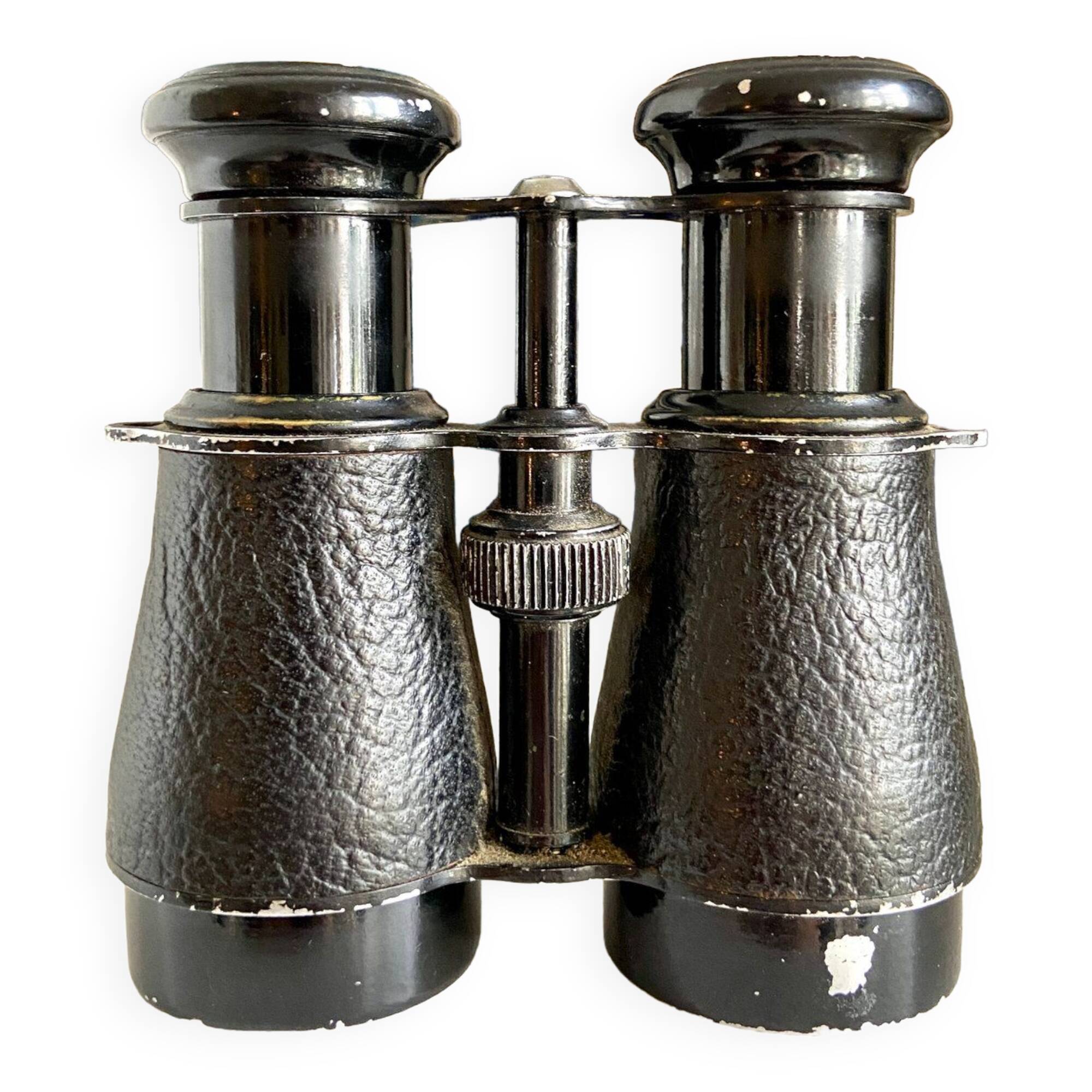Black metal binoculars
