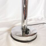 Large chrome and opaline lamp, Mazda and Ferdinand Solere, France, 1970
