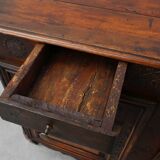 Rare French provincial carved cabinet or buffet with great patina, dated 18