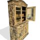 Large two-body sideboard Louis Philippe – blue beige patina