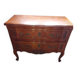 commode deux tiroirs regency teinte merisier XX  siècles
