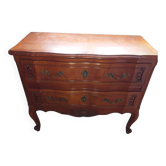 commode deux tiroirs regency teinte merisier XX  siècles