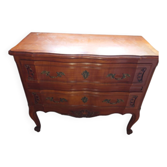 20th century regency cherry-stained two-drawer chest of drawers