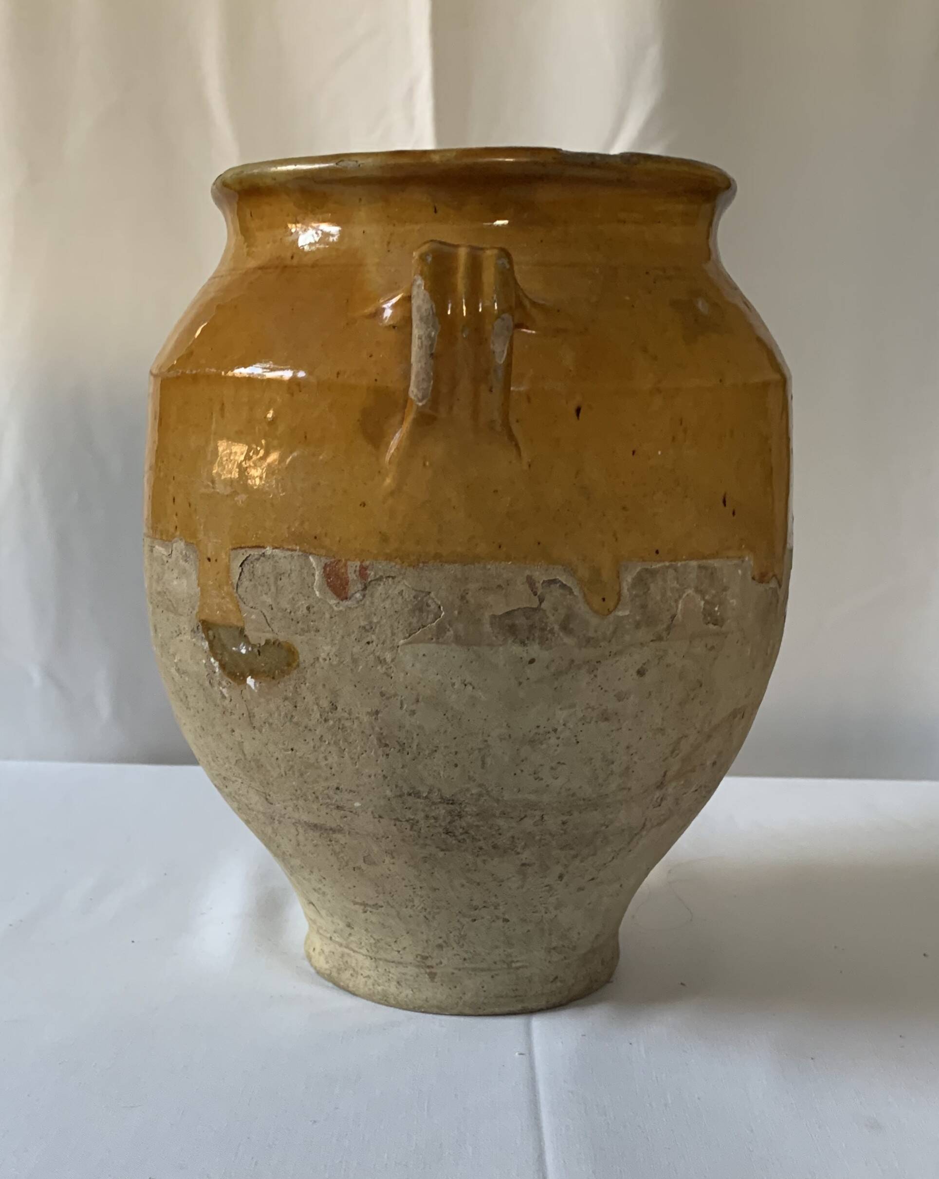 Glazed yellow confit pot – South-West of France – 19th century