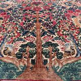 Ancient Persian carpet, Kirman Laver, circa 1880
