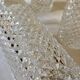 5 vintage glasses with a diamond point pattern