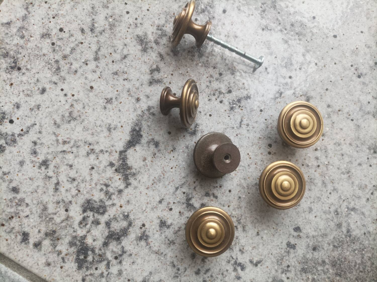 Antique brass drawer knob