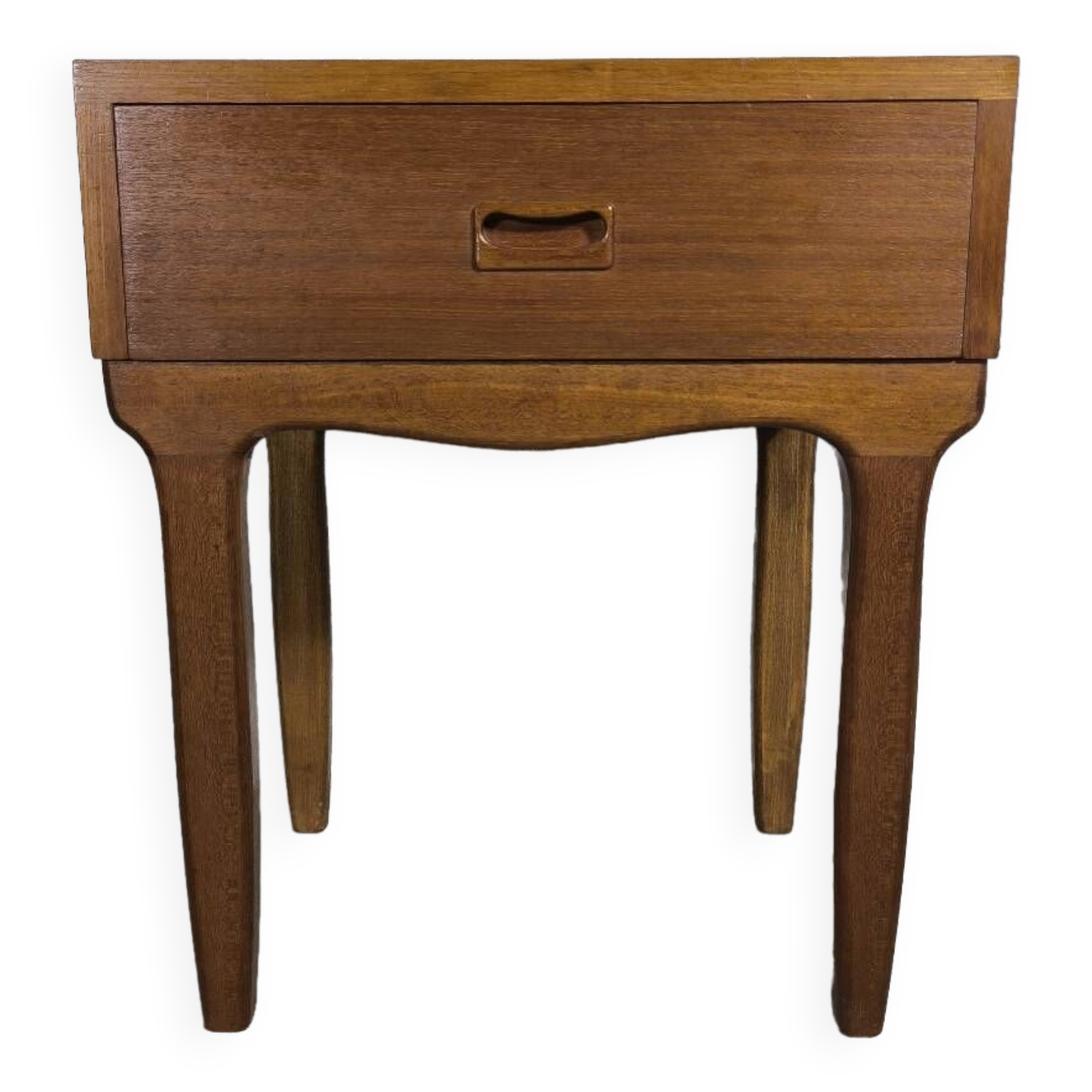 Scandinavian bedside table in vintage teak