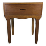 Scandinavian bedside table in vintage teak