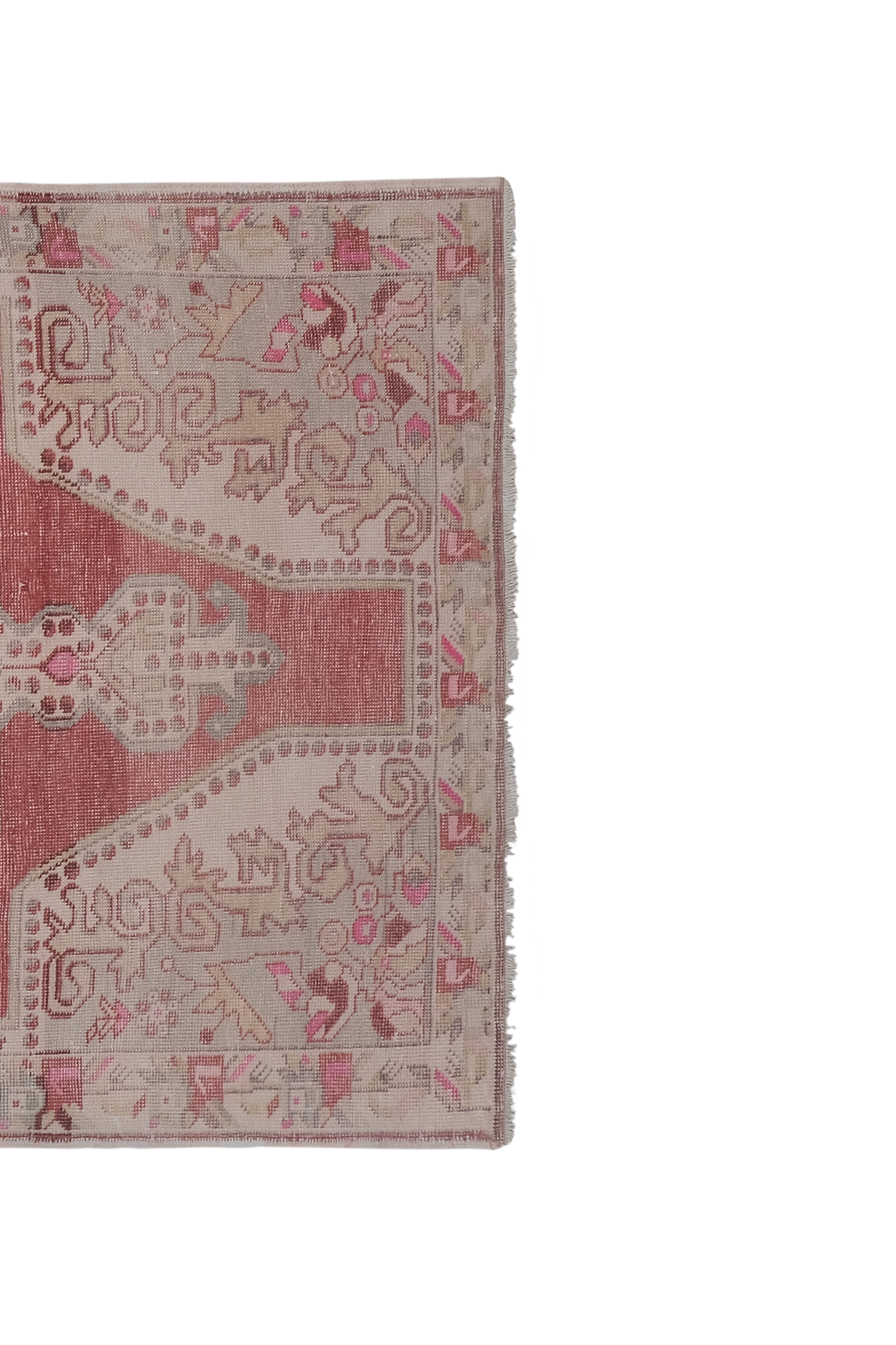 Mid century flatweave large overdyed oriental turkey oushak rug 4'11'' x 7'3''