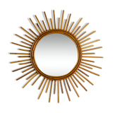 Mirror sun rattan - vintage 70
