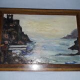 Signed marine painting