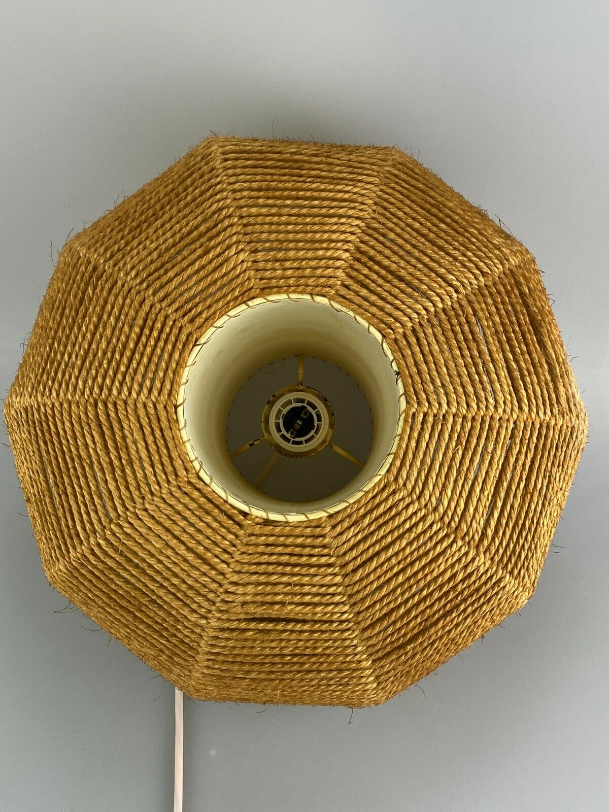 60s 70s lamp lamp ball lamp raffia braid space age design 60s 70s