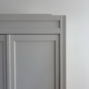 Parisian wardrobe with shelves, renovated oak wood.